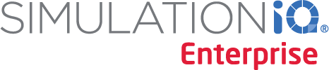 SimulationIO Enterprise logo: gray 'SIMULATIONIO' with a blue 'IO' emblem and red 'Enterprise' wordmark.